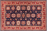 handmade Geometric Super Kazak Blue Red Hand Knotted RECTANGLE 100% WOOL area rug 8' x 10'