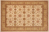 handmade Transitional Kafkaz Beige Green Hand Knotted RECTANGLE 100% WOOL area rug 10' x 14'