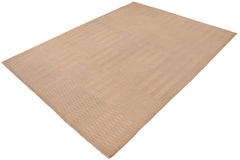 handmade Modern Gabbeh Brown Tan Hand Knotted RECTANGLE 100% WOOL area rug 10' x 14'