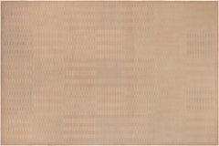 handmade Modern Gabbeh Brown Tan Hand Knotted RECTANGLE 100% WOOL area rug 10' x 14'