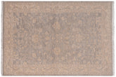 handmade Traditional Kafkaz Grey Beige Hand Knotted RECTANGLE 100% WOOL area rug 4x6