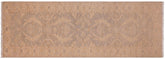 handmade Transitional Kafkaz Grey Beige Hand Knotted RUNNER 100% WOOL area rug 3' x 9'