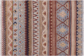 handmade Geometric Kurjean Beige Brown Hand Knotted RECTANGLE 100% WOOL area rug 3x5