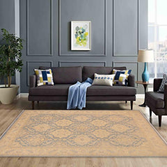 handmade Transitional Kafkaz Blue Beige Hand Knotted RECTANGLE 100% WOOL area rug 10 x 14