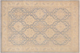 handmade Transitional Kafkaz Blue Beige Hand Knotted RECTANGLE 100% WOOL area rug 10' x 14'