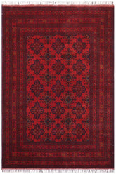 handmade Tribal Biljik Khal Mohammadi Red Blue Hand Knotted RECTANGLE 100% WOOL area rug 6x8