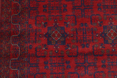 handmade Tribal Biljik Khal Mohammadi Red Blue Hand Knotted RECTANGLE 100% WOOL area rug 4x6