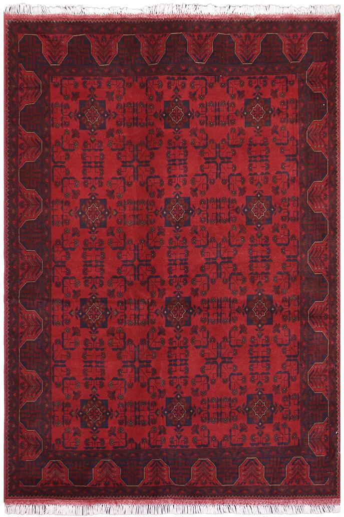 handmade Tribal Biljik Khal Mohammadi Red Blue Hand Knotted RECTANGLE 100% WOOL area rug 6x8