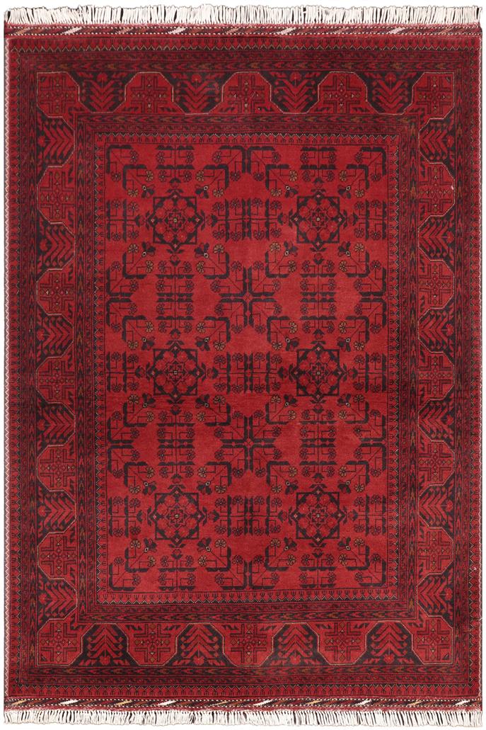 handmade Tribal Biljik Khal Mohammadi Drk. Red Drk. Blue Hand Knotted RECTANGLE 100% WOOL area rug 5x6