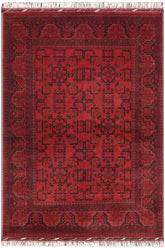 handmade Tribal Biljik Khal Mohammadi Drk. Red Drk. Blue Hand Knotted RECTANGLE 100% WOOL area rug 5x6