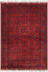 handmade Tribal Biljik Khal Mohammadi Drk. Red Drk. Blue Hand Knotted RECTANGLE 100% WOOL area rug 5x6