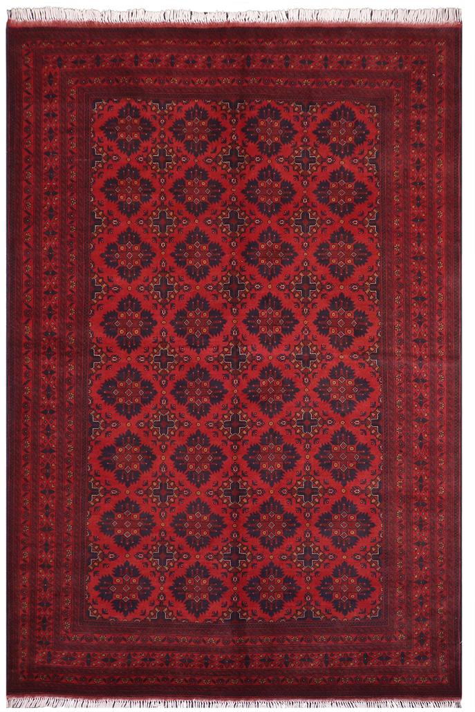 handmade Tribal Biljik Khal Mohammadi Red Blue Hand Knotted RECTANGLE 100% WOOL area rug 7x10