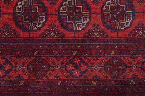 handmade Tribal Biljik Khal Mohammadi Red Blue Hand Knotted RECTANGLE 100% WOOL area rug 5x7