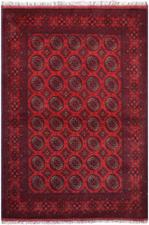 handmade Tribal Biljik Khal Mohammadi Red Blue Hand Knotted RECTANGLE 100% WOOL area rug 5x7