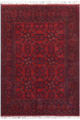 handmade Tribal Biljik Khal Mohammadi Red Blue Hand Knotted RECTANGLE 100% WOOL area rug 5x6