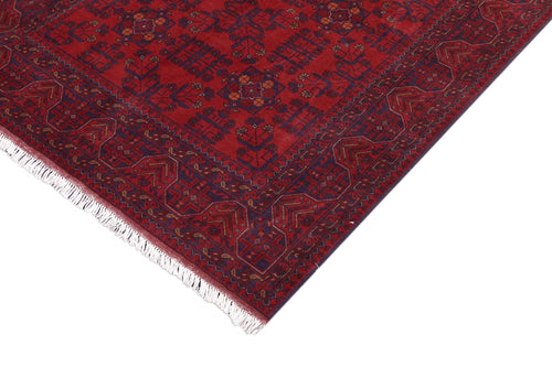 handmade Tribal Biljik Khal Mohammadi Red Blue Hand Knotted RECTANGLE 100% WOOL area rug 5x6