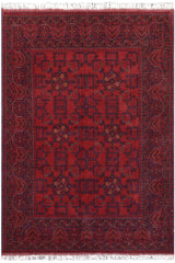 handmade Tribal Biljik Khal Mohammadi Red Blue Hand Knotted RECTANGLE 100% WOOL area rug 5x6