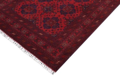 handmade Tribal Biljik Khal Mohammadi Red Blue Hand Knotted RECTANGLE 100% WOOL area rug 4x6