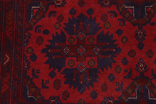 handmade Tribal Biljik Khal Mohammadi Red Blue Hand Knotted RECTANGLE 100% WOOL area rug 4x6