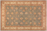 handmade Transitional Kafkaz Gray Beige Hand Knotted RECTANGLE 100% WOOL area rug 10' x 15'