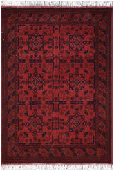 handmade Tribal Biljik Khal Mohammadi Red Blue Hand Knotted RECTANGLE 100% WOOL area rug 3x5