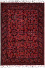 handmade Tribal Biljik Khal Mohammadi Red Blue Hand Knotted RECTANGLE 100% WOOL area rug 3x5