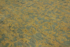 handmade Modern Kafkaz Lt. Blue Lt. Gold Hand Knotted RECTANGLE 100% WOOL area rug 10 x 14