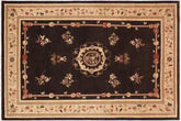 handmade Traditional Kafkaz Brown Beige Hand Knotted RECTANGLE 100% WOOL area rug 10' x 14'