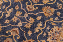 handmade Transitional Kafkaz Blue Beige Hand Knotted RECTANGLE 100% WOOL area rug 9 x 12