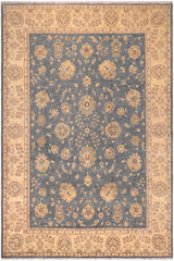 handmade Traditional Kafkaz Blue Gray Hand Knotted RECTANGLE 100% WOOL area rug 9 x 12