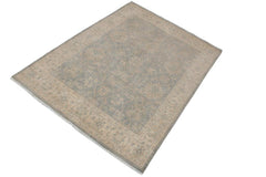 handmade Traditional Kafkaz Gray Beige Hand Knotted RECTANGLE 100% WOOL area rug 5 x 7