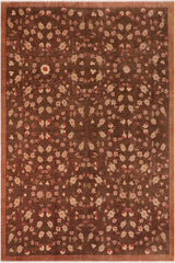 handmade Transitional Kafkaz Brown Rust Hand Knotted RECTANGLE 100% WOOL area rug 10 x 14