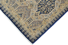 handmade Transitional Kafkaz Blue Beige Hand Knotted RECTANGLE 100% WOOL area rug 3 x 6