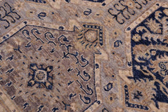 handmade Transitional Kafkaz Blue Beige Hand Knotted RECTANGLE 100% WOOL area rug 5 x 7