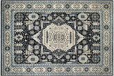 handmade Geometric Mamluk Black Beige Hand Knotted RECTANGLE 100% WOOL area rug 9 x 12