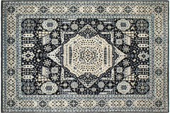 handmade Geometric Mamluk Black Beige Hand Knotted RECTANGLE 100% WOOL area rug 9 x 12