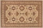handmade Traditional Kafkaz Beige Tan Hand Knotted RECTANGLE 100% WOOL area rug 10x14