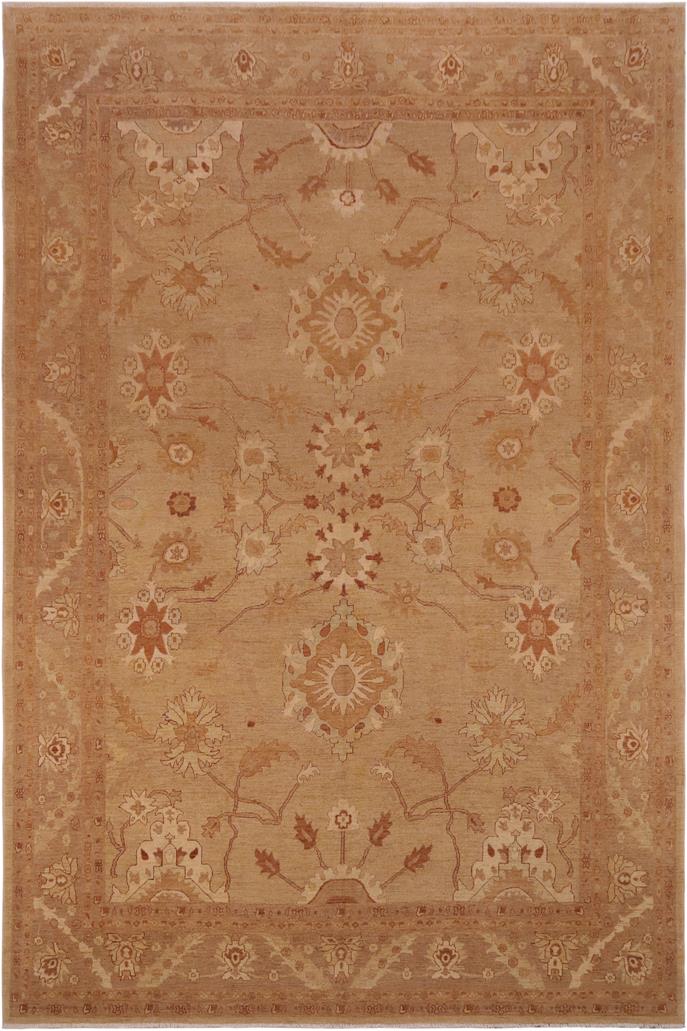 handmade Traditional Kafkaz Tan Brown Hand Knotted RECTANGLE 100% WOOL area rug 10 x 14