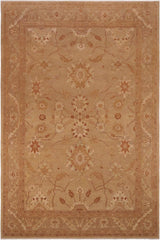 handmade Traditional Kafkaz Tan Brown Hand Knotted RECTANGLE 100% WOOL area rug 10 x 14