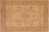 handmade Traditional Kafkaz Gold Brown Hand Knotted RECTANGLE 100% WOOL area rug 10x14