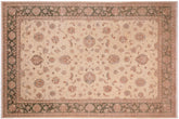 handmade Traditional Kafkaz Beige Green Hand Knotted RECTANGLE 100% WOOL area rug 10x14