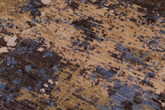 handmade Modern Modern Blue Tan Hand Knotted RECTANGLE WOOL&SILK area rug 8 x 10