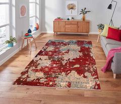 handmade Modern Modern Red Blue Hand Knotted RECTANGLE WOOL&SILK area rug 8 x 10