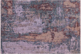 handmade Modern Modern Blue Brown Hand Knotted RECTANGLE WOOL&SILK area rug 8' x 10'