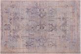 handmade Modern Kafkaz Blue Gray Hand Knotted RECTANGLE BAMBOO SILK area rug 8' x 10'