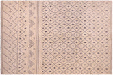 handmade Geometric Berjusta Beige Gray Hand Knotted RECTANGLE 100% WOOL area rug 8' x 10'
