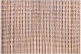 handmade Geometric Berjusta Gray Blue Hand Knotted RECTANGLE WOOL&SILK area rug 8' x 10'