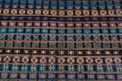 handmade Geometric Berjusta Black Gold Hand Knotted RECTANGLE 100% WOOL area rug 5' x 7'