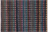 handmade Geometric Berjusta Black Blue Hand Knotted RECTANGLE 100% WOOL area rug 3' x 5'