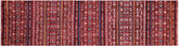 handmade Geometric Kurjean Red Blue Hand Knotted RUNNER 100% WOOL area rug 3x10